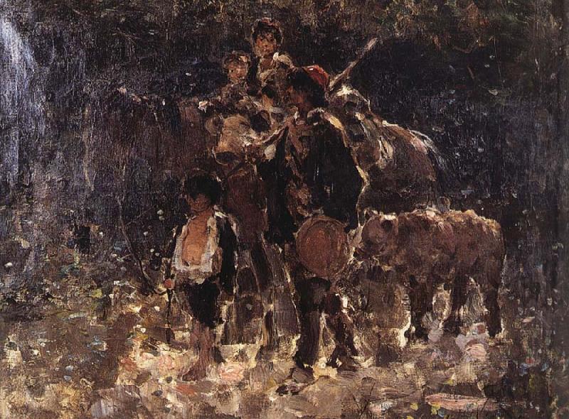 Nicolae Grigorescu Gypsies with Bear oil painting picture